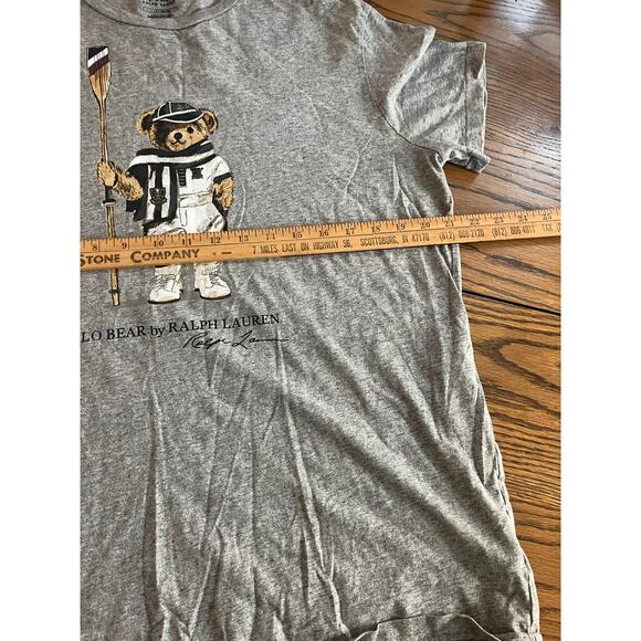 Vintage Ralph Lauren Polo Rowing Bear Boathouse Gray-Large - Picture 3 of 6